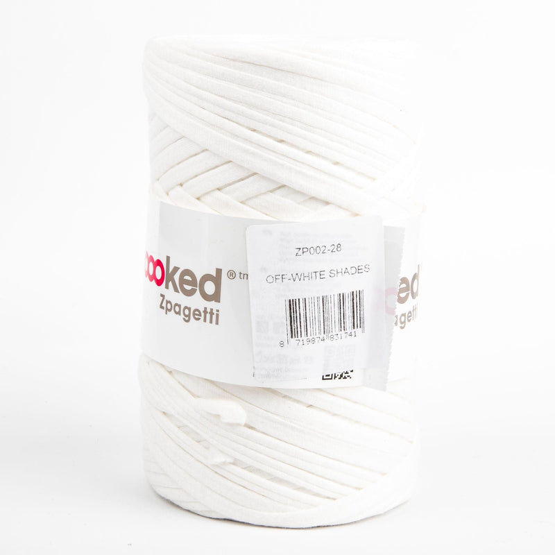 Beige Hoooked Zpagetti T-Shirt Yarn Off White Shades 60 Metres Knitting and Crochet Yarn