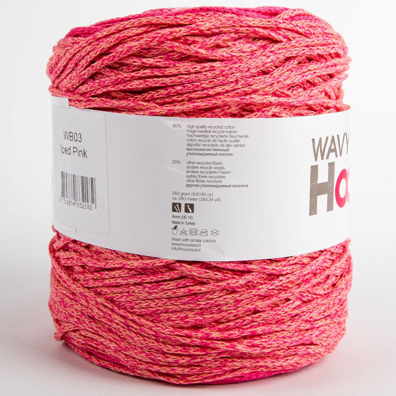 Maroon Hoooked Wavy Blends Yarn Iced Pink 250 Grams 260 Metres Knitting and Crochet Yarn