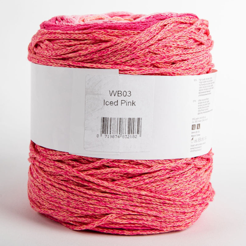 Maroon Hoooked Wavy Blends Yarn Iced Pink 250 Grams 260 Metres Knitting and Crochet Yarn