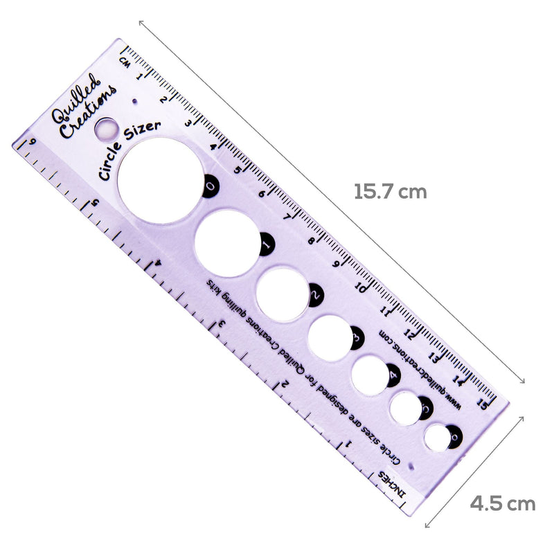 Thistle Quilled Creations Circle Sizer Ruler Tool Quilling