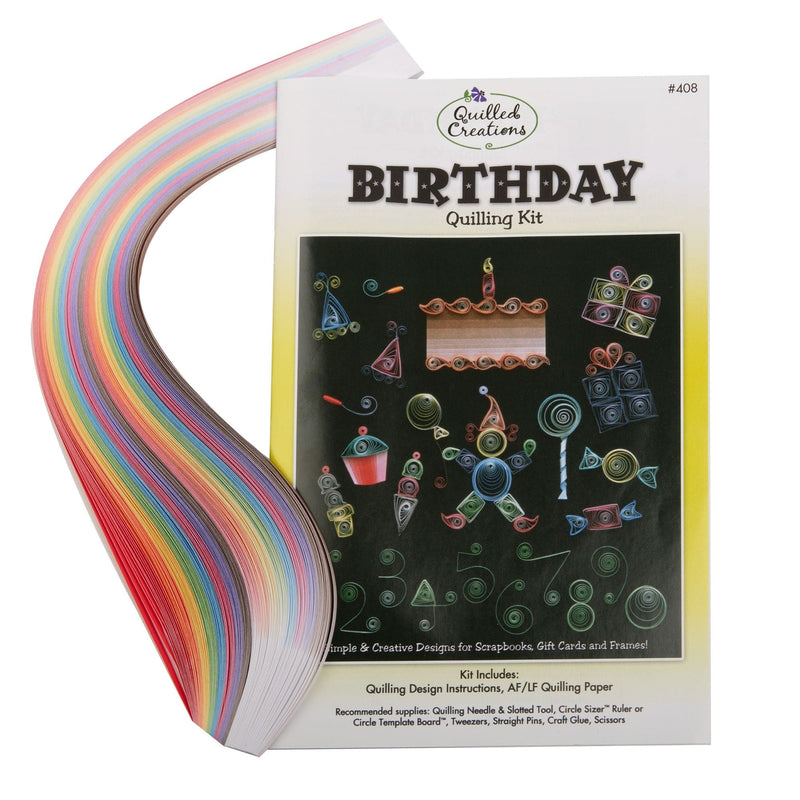 Black Quilled Creations Quilling Kit - Birthday Quilling Set Quilling