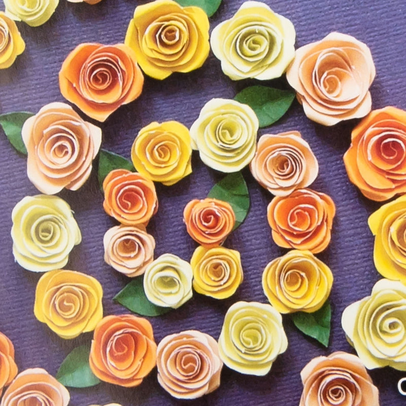 Quilled Creations Quilling Kit Spiral Roses Orange, Peach and Yell