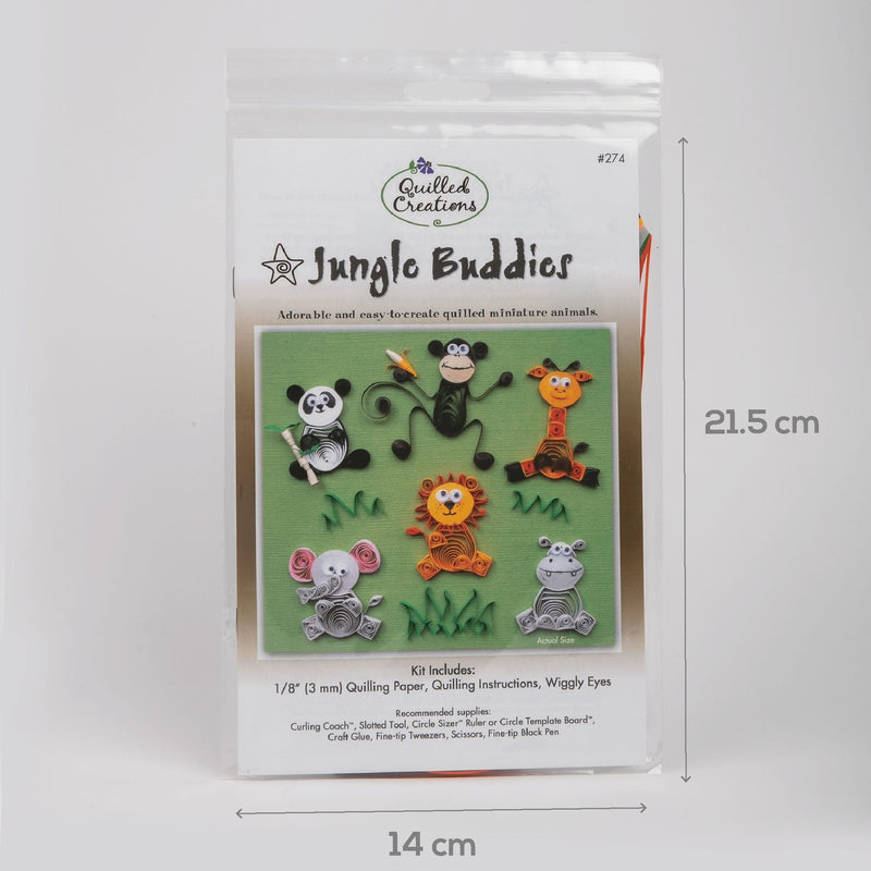 Dim Gray Quilled Creations Quilling Kit - Jungle Buddies Quilling
