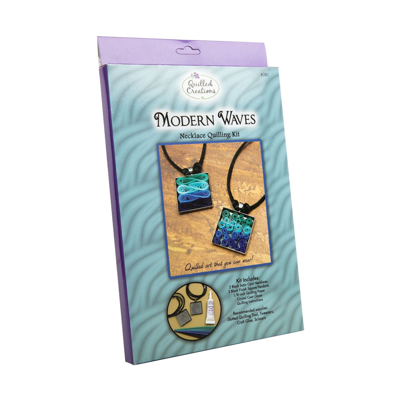 Dark Khaki Quilled Creations Quilling Kit - Modern Waves Necklace Quilling