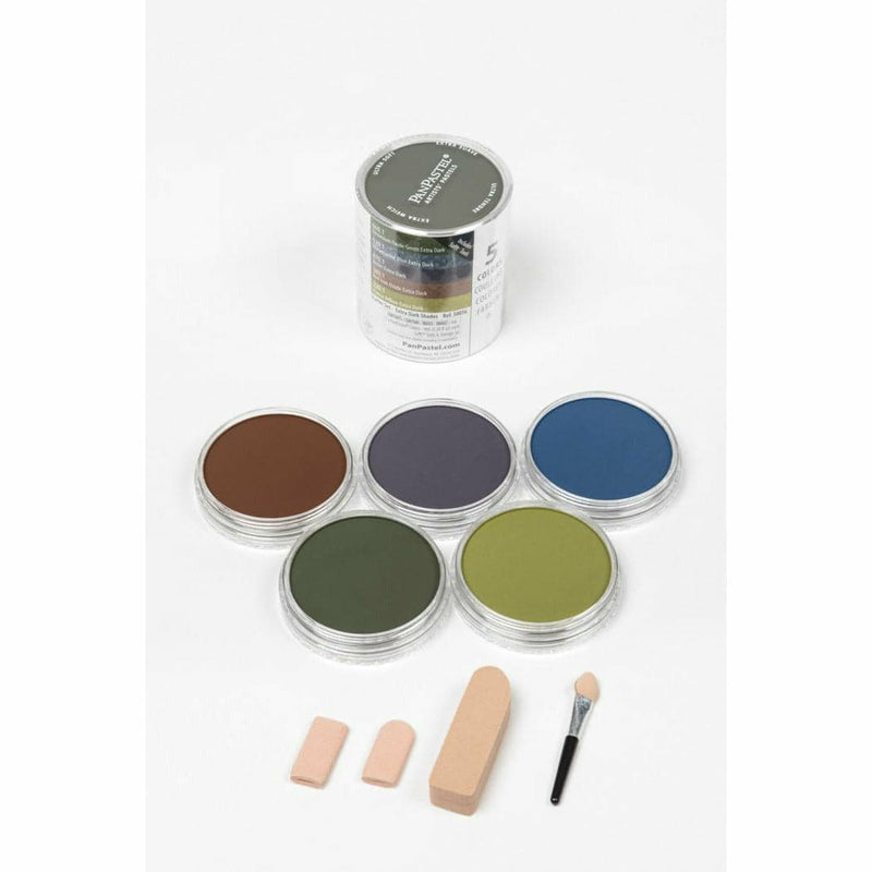 White Smoke PanPastel 5 Colour Starter Set - Extra Dark Shades Pastels & Charcoal