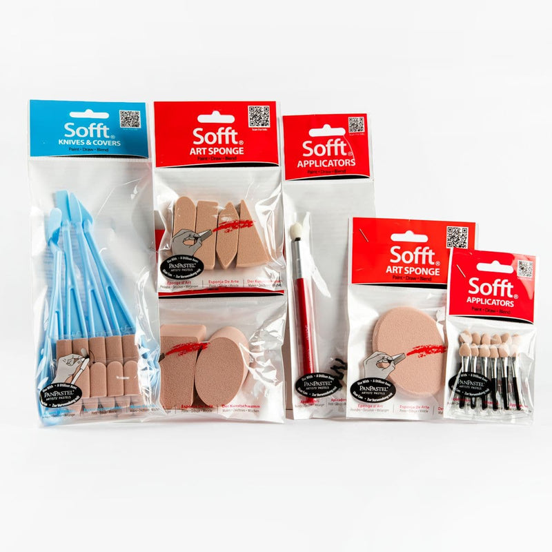 Beige PanPastel Hang Pack 44 Sofft Sponges, Applic, Knives, Covers Pastels & Charcoal