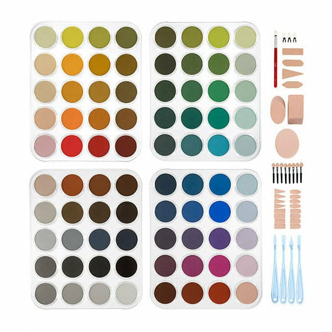 Dark Slate Gray PanPastel Complete Original Colors Range - 80 Color Set Pastels & Charcoal