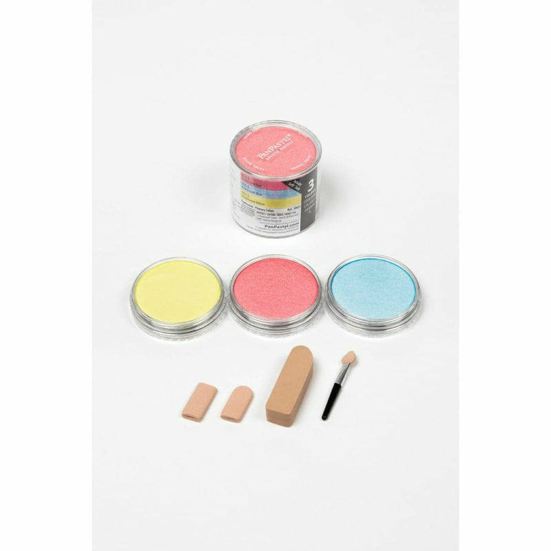 White Smoke PanPastel 3 Colour Set - Pearlescent Primary Pastels & Charcoal