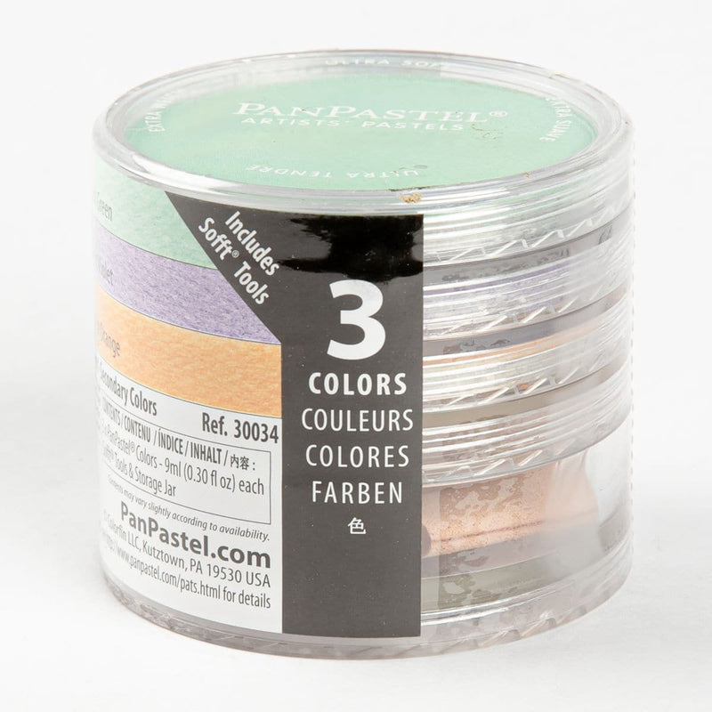 Light Gray PanPastel 3 Colour Set - Pearlescent Secondary Pastels & Charcoal
