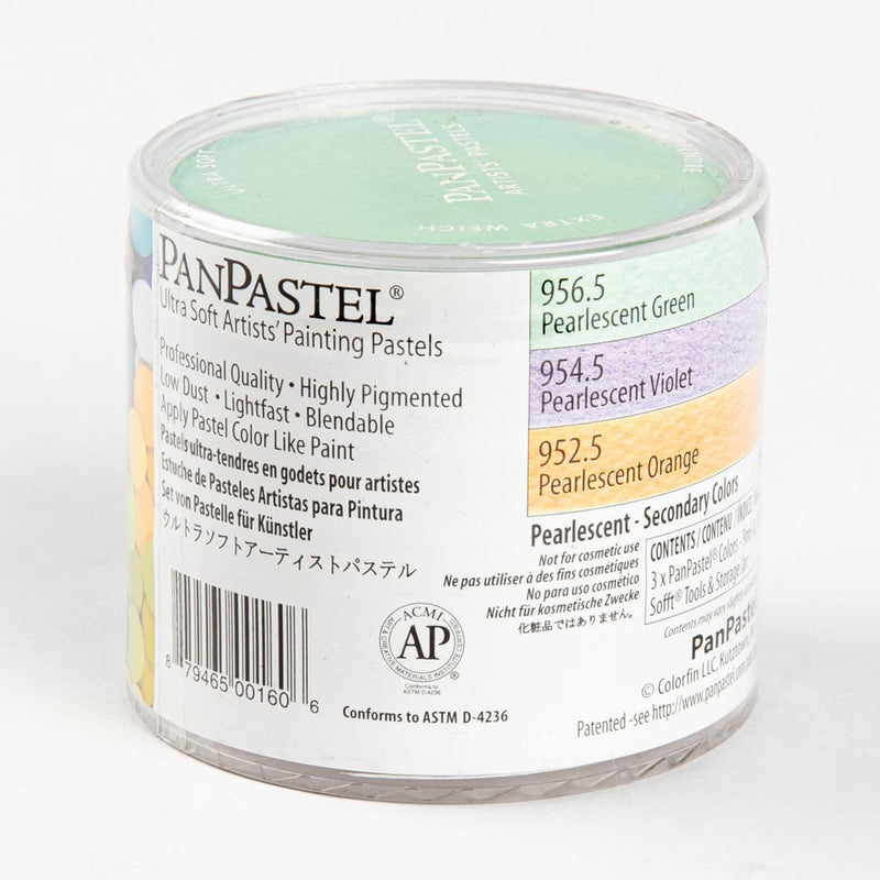 Beige PanPastel 3 Colour Set - Pearlescent Secondary Pastels & Charcoal