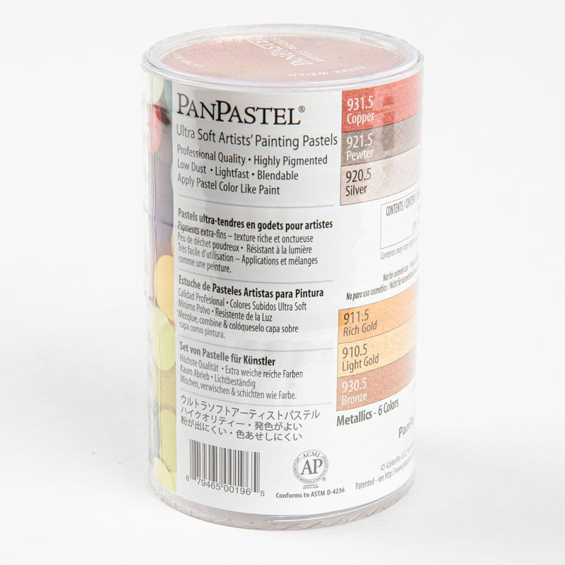 Beige PanPastel 6 Colour Set - Metallics Pastels & Charcoal