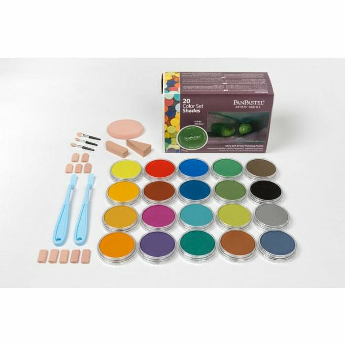 Lavender PanPastel 20 Colour Set - Shades Pastels & Charcoal