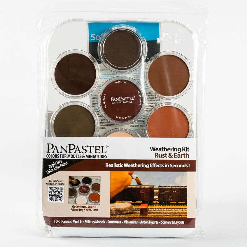 Dark Slate Gray PanPastel Weathering Kit - Rust And Earth Pastels & Charcoal