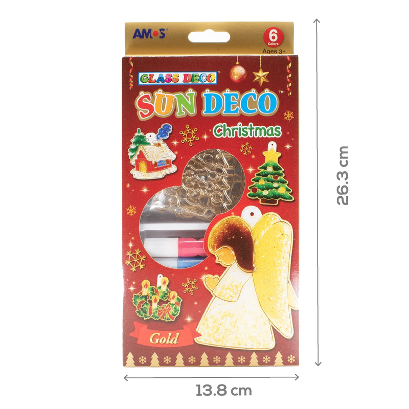 Maroon Amos Glass Suncatcher Deco Kit Christmas 6 Colours Christmas