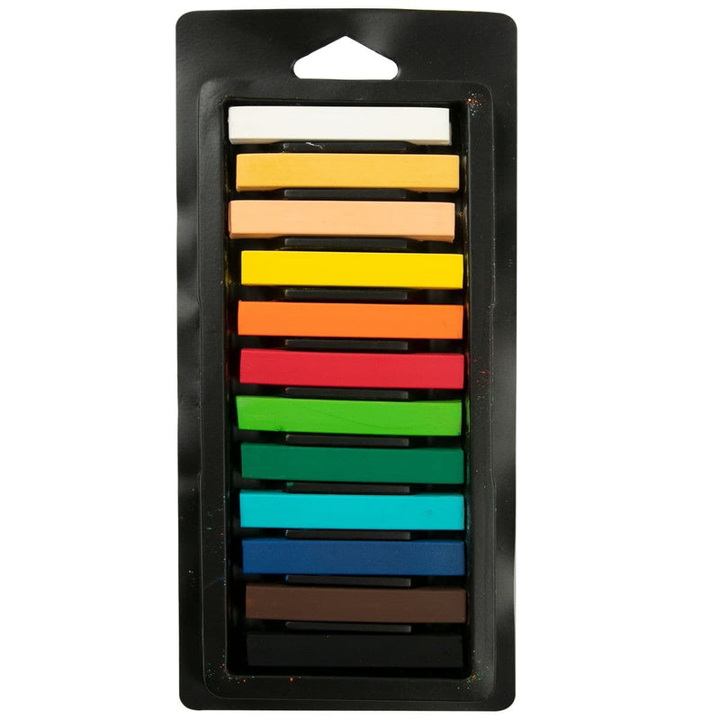 Dark Slate Gray Mungyo Square Pastels Basic Colours Set of 12 Pastels & Charcoal