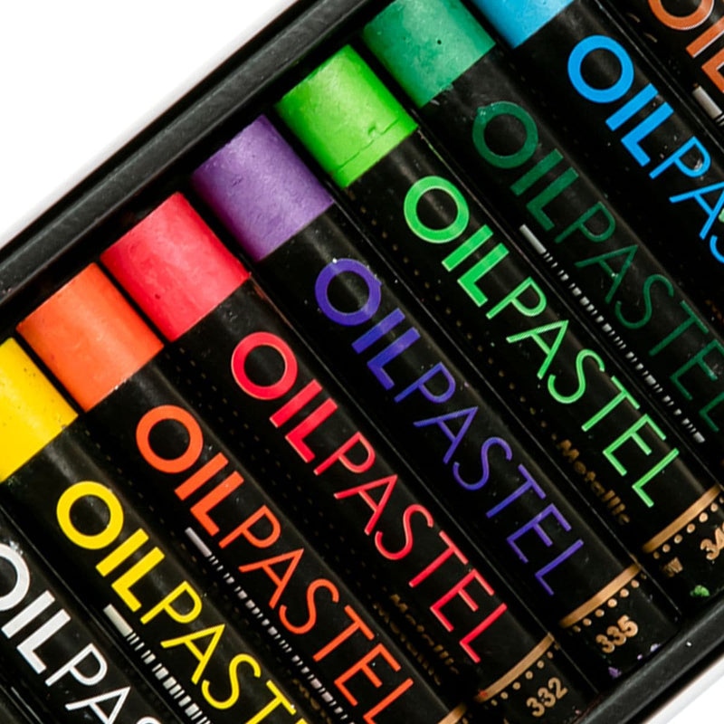 Coral Mungyo Oil Pastels Set of 12 Metallic Colours Pastels & Charcoal