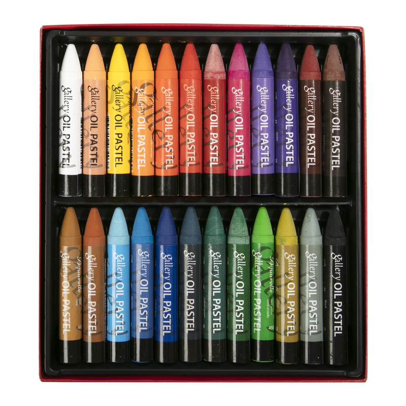 Dark Salmon Mungyo Aquarelle Oil Pastels Set 24 Soft Pastels & Charcoal