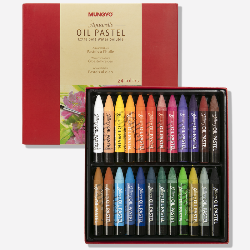 Dark Slate Gray Mungyo Aquarelle Oil Pastels Set 24 Soft Pastels & Charcoal