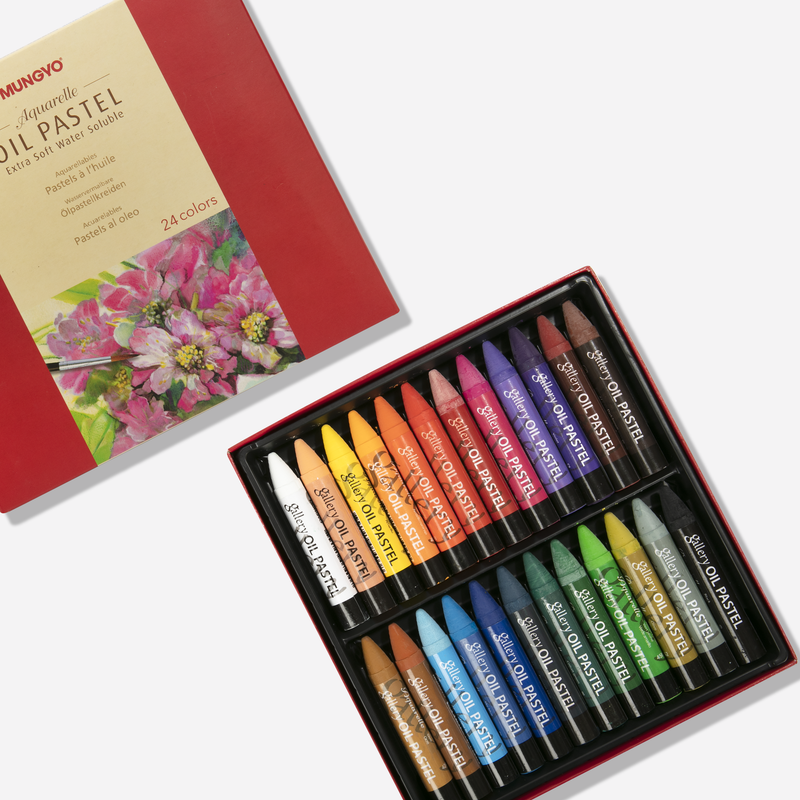 Dark Slate Gray Mungyo Aquarelle Oil Pastels Set 24 Soft Pastels & Charcoal