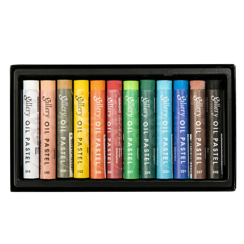 Tan Mungyo Gallery Artists' Soft Oil Pastel Set of 12 Pastels & Charcoal