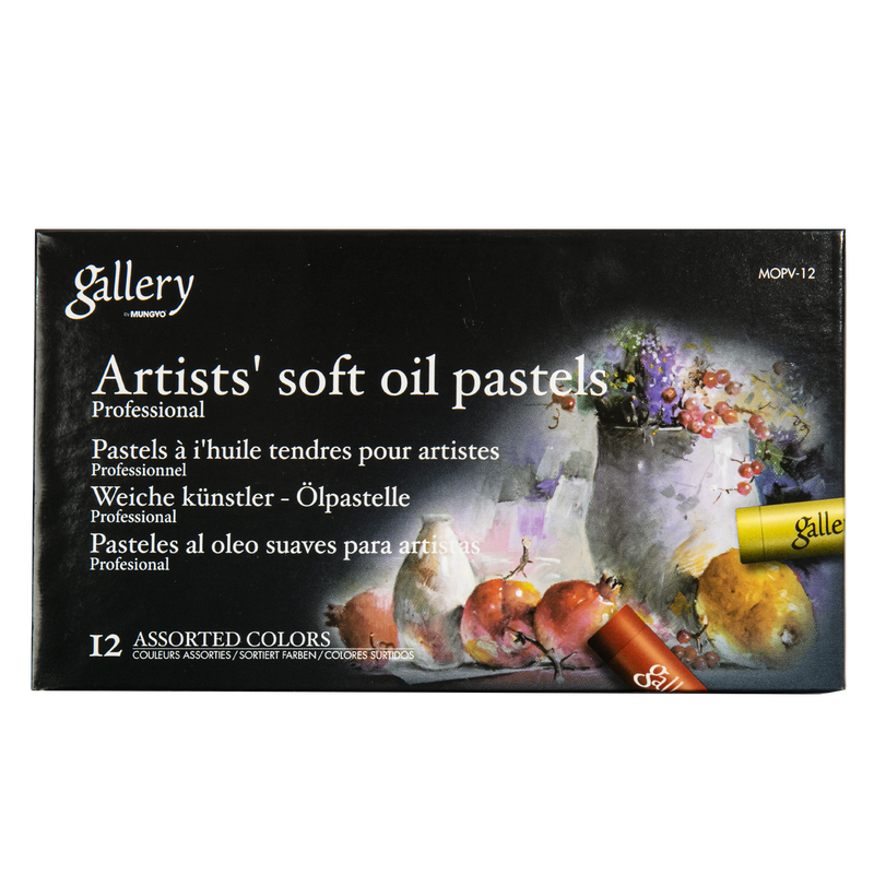 Tan Mungyo Gallery Artists' Soft Oil Pastel Set of 12 Pastels & Charcoal