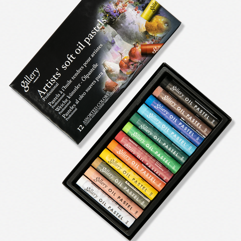 Lavender Mungyo Gallery Artists' Soft Oil Pastel Set of 12 Pastels & Charcoal