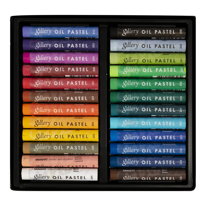 Dark Salmon Mungyo Gallery Artists' Soft Oil Pastel Set of 24 Pastels & Charcoal