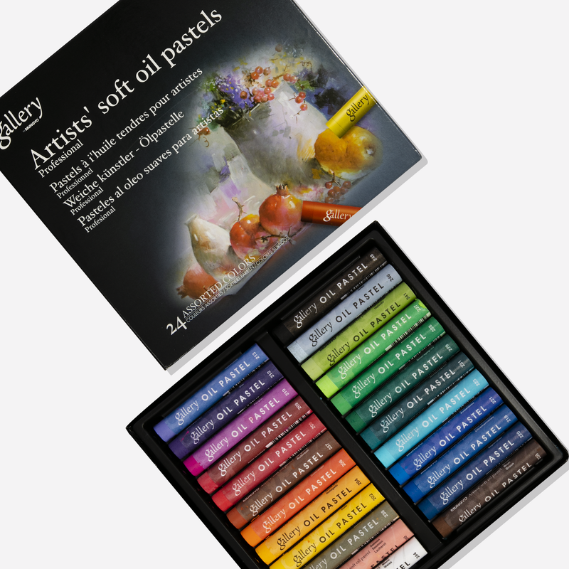 Lavender Mungyo Gallery Artists' Soft Oil Pastel Set of 24 Pastels & Charcoal