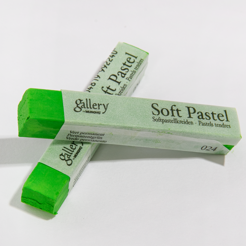 Light Gray Mungyo Gallery Soft Artist Pastel -  Permanent Green 024 Pastels & Charcoal