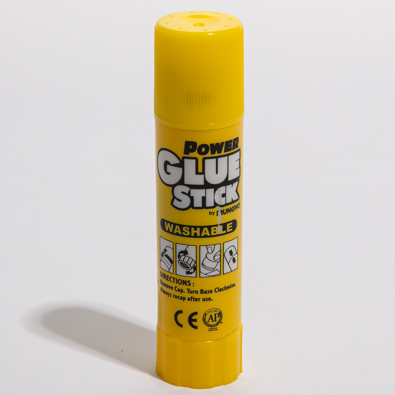 Light Gray Mungyo Power Glue Stick 8g. Washable and Acid Free. Adhesives