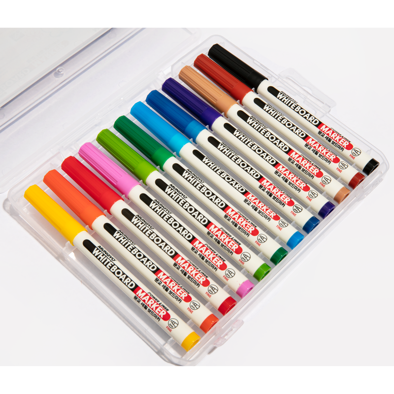 Antique White Mungyo 12 White Board markers - Fine Tip Pens and Markers