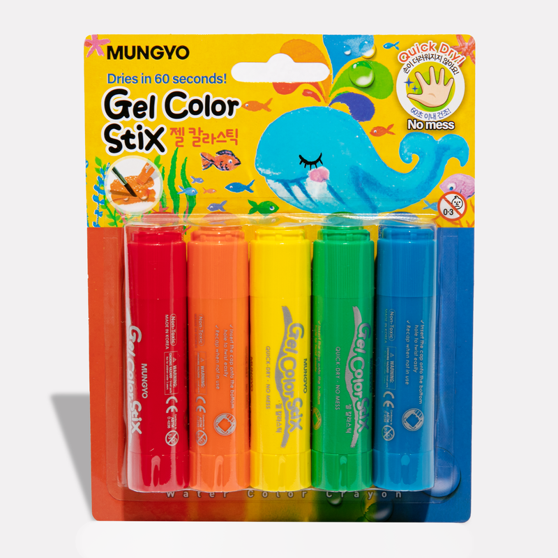 Dark Cyan Mungyo Gel Colour Stix Set of 5 Kids Painting Supplies