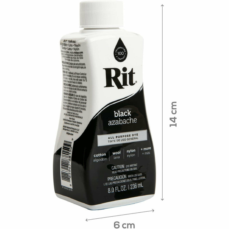 Black Rit Liquid Dye 235Ml - 15 Black Fabric Paints & Dyes