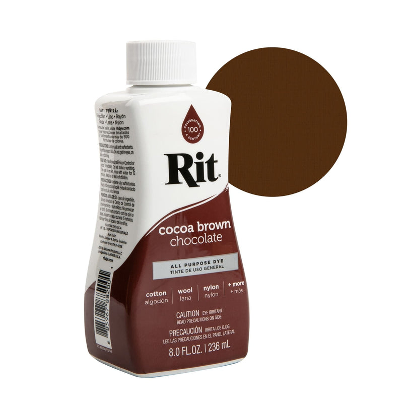 Saddle Brown Rit Dye Liquid 236ml - Cocoa Brown Fabric Paints & Dyes