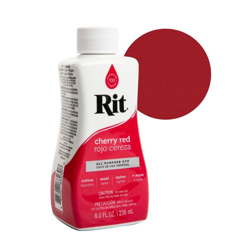 Firebrick Rit Dye Liquid 236ml - Cherry Fabric Paints & Dyes