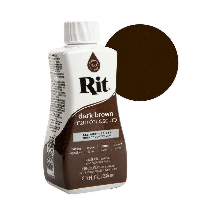 Rit All Purpose Dye, Dark Brown - 8.0 fl oz