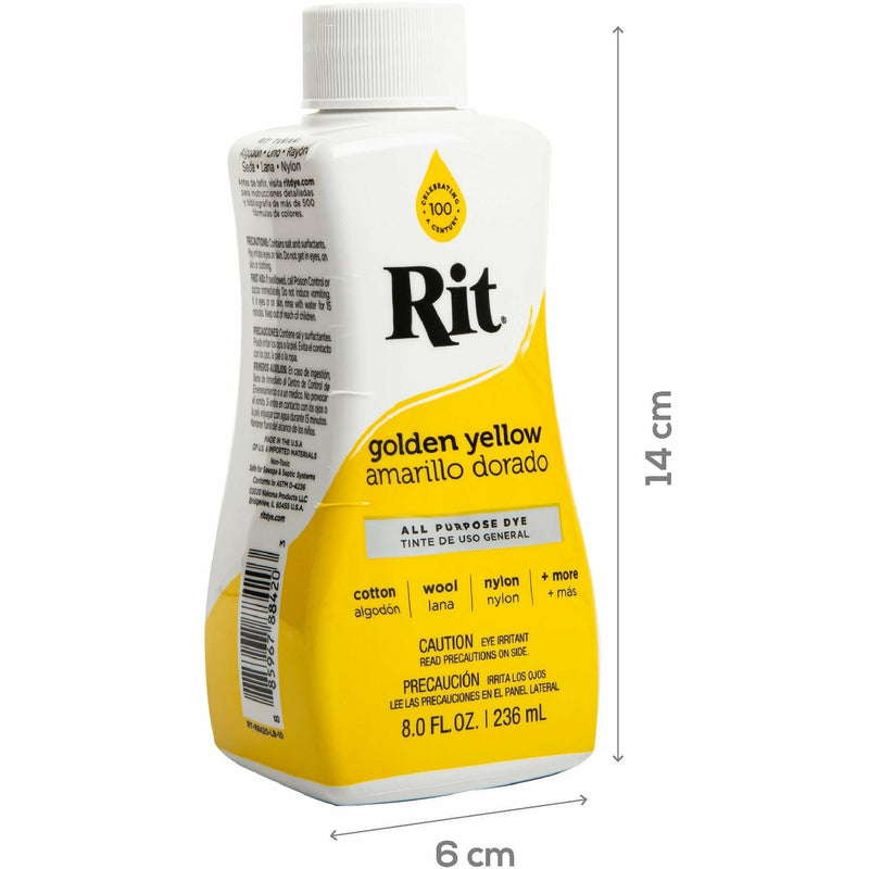 Gold Rit Liquid Dye 235Ml - Golden Yellow Fabric Paints & Dyes