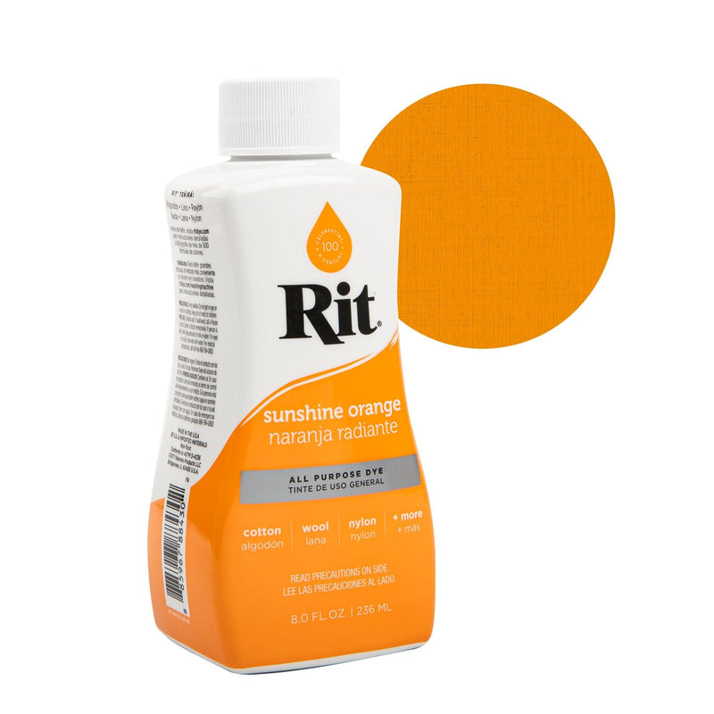 Dark Orange Rit Liquid Dye 235Ml - Sunshine Orange Fabric Paints & Dyes