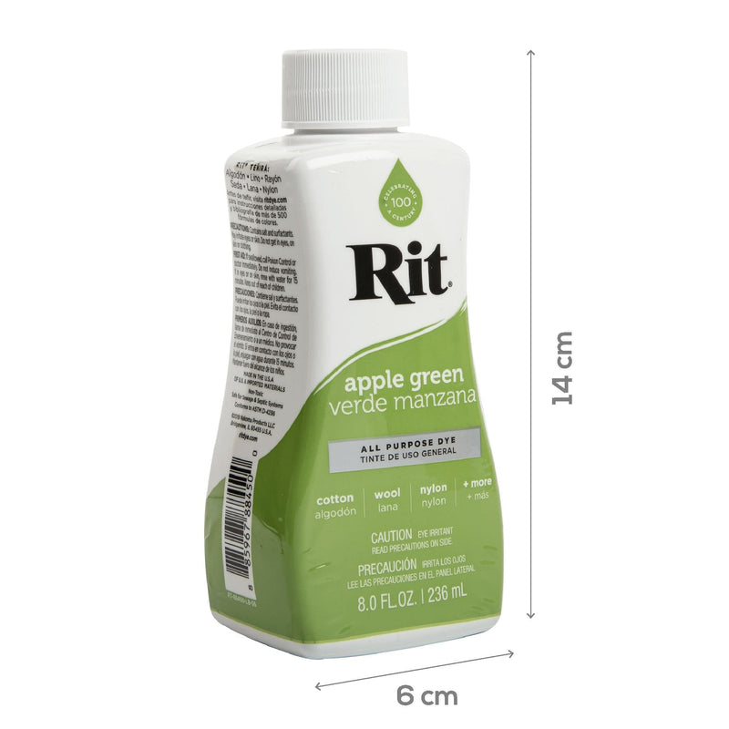 Dark Khaki Rit Dye Liquid 236ml - Apple Green Fabric Paints & Dyes