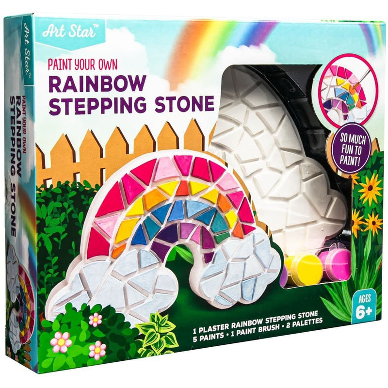 Sandy Brown Art Star Paint Your Own Your Own Stepping Stone Rainbow Kids Craft Kits