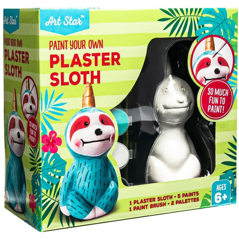 Light Goldenrod Art Star Paint Your Own Plaster Sloth Kids Craft Kits