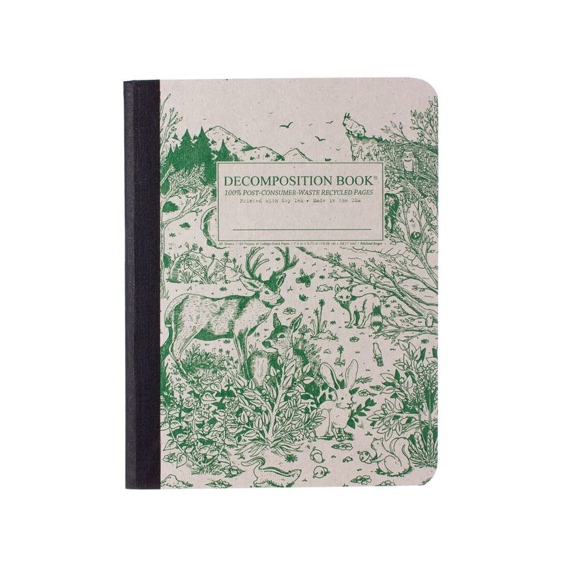 Gray Decomposition Book Notebook Ruled   Large   Spirit Animal Pads