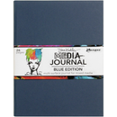 White Smoke Dina Wakley Media Journal 20x25cm"-Blue Edition Planners and Journals