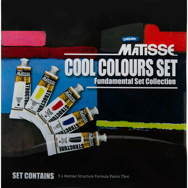 Dark Cyan Matisse Structure Cool Colours Set 5 X 75mL Acrylic Paints