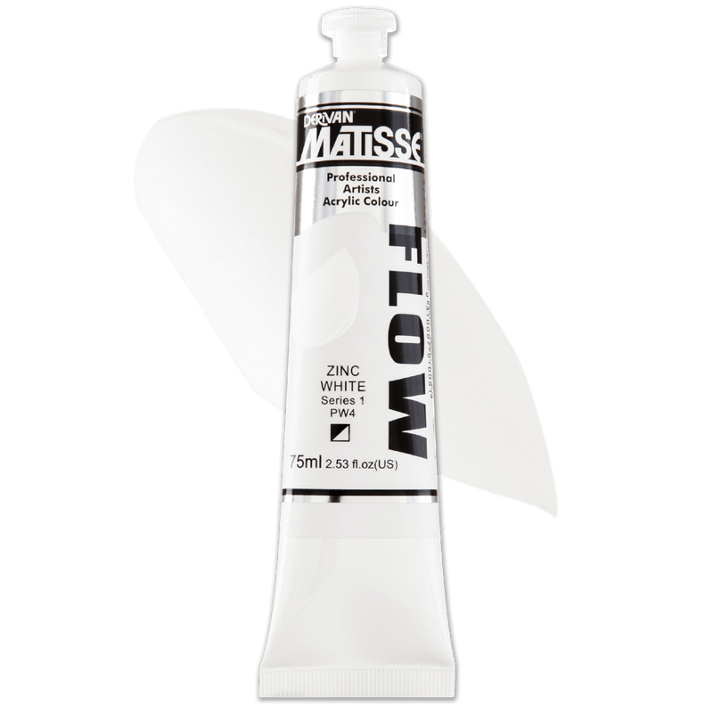 White Smoke Matisse Flow Acrylic Paint  Series 1   75mL Zinc White Acrylic Paints