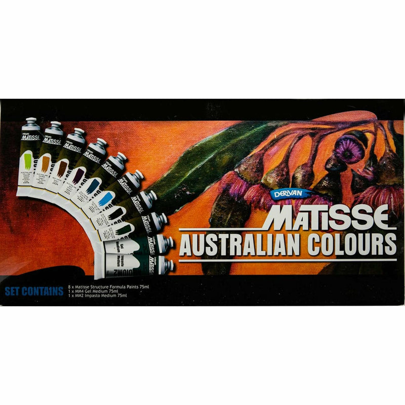Chocolate Matisse Australian Colours Set 10 Tubes Acrylic Paints