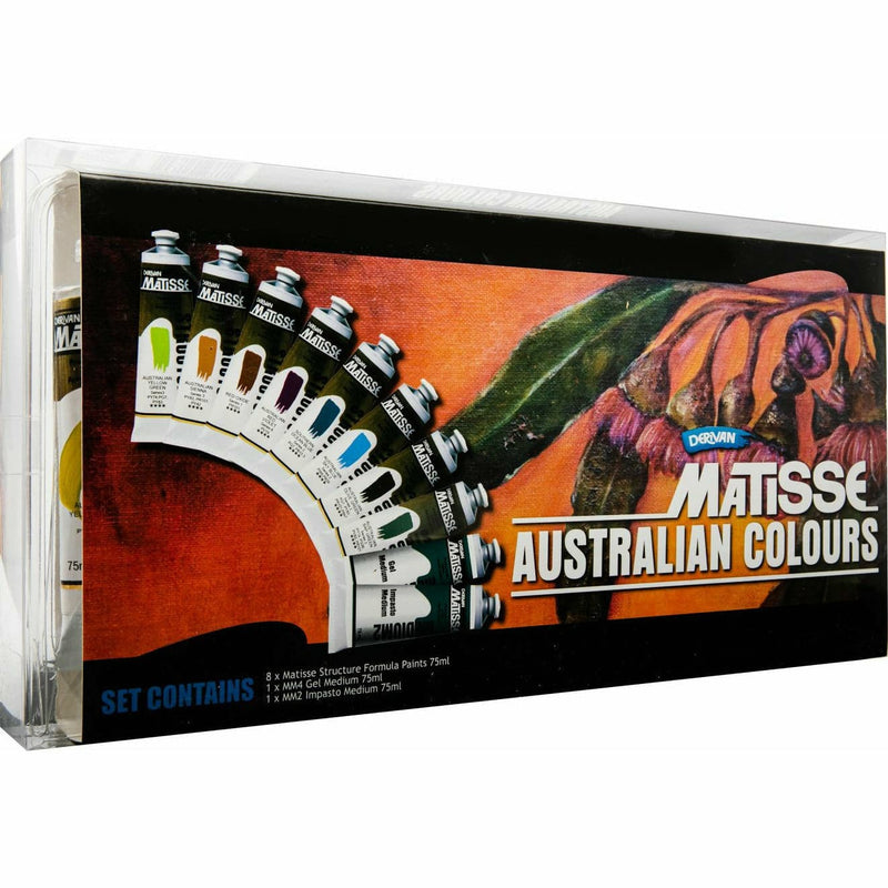 Coral Matisse Australian Colours Set 10 Tubes Acrylic Paints