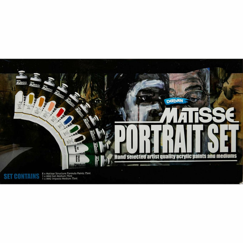 Black Matisse Portrait Colours Set 10 Tube Set Acrylic Paints