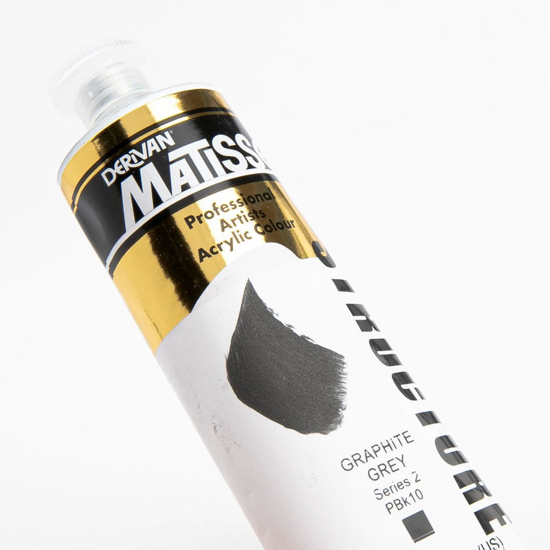 Sandy Brown Matisse Acrylic Paint  Structure Series 2 75mL Graphite Grey Acrylic Paints