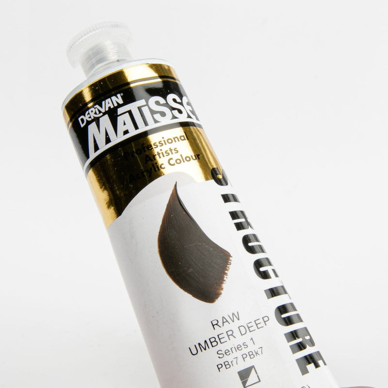 Black Matisse Acrylic Paint  Structure Series 1 75mL Raw Umber Deep Acrylic Paints
